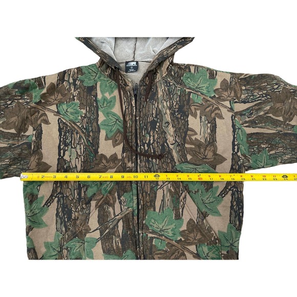 Vintage Ace Sportswear Men's Trebark Camo Full Zip Hoodie Sweatshirt Medium VTG - Picture 7 of 9
